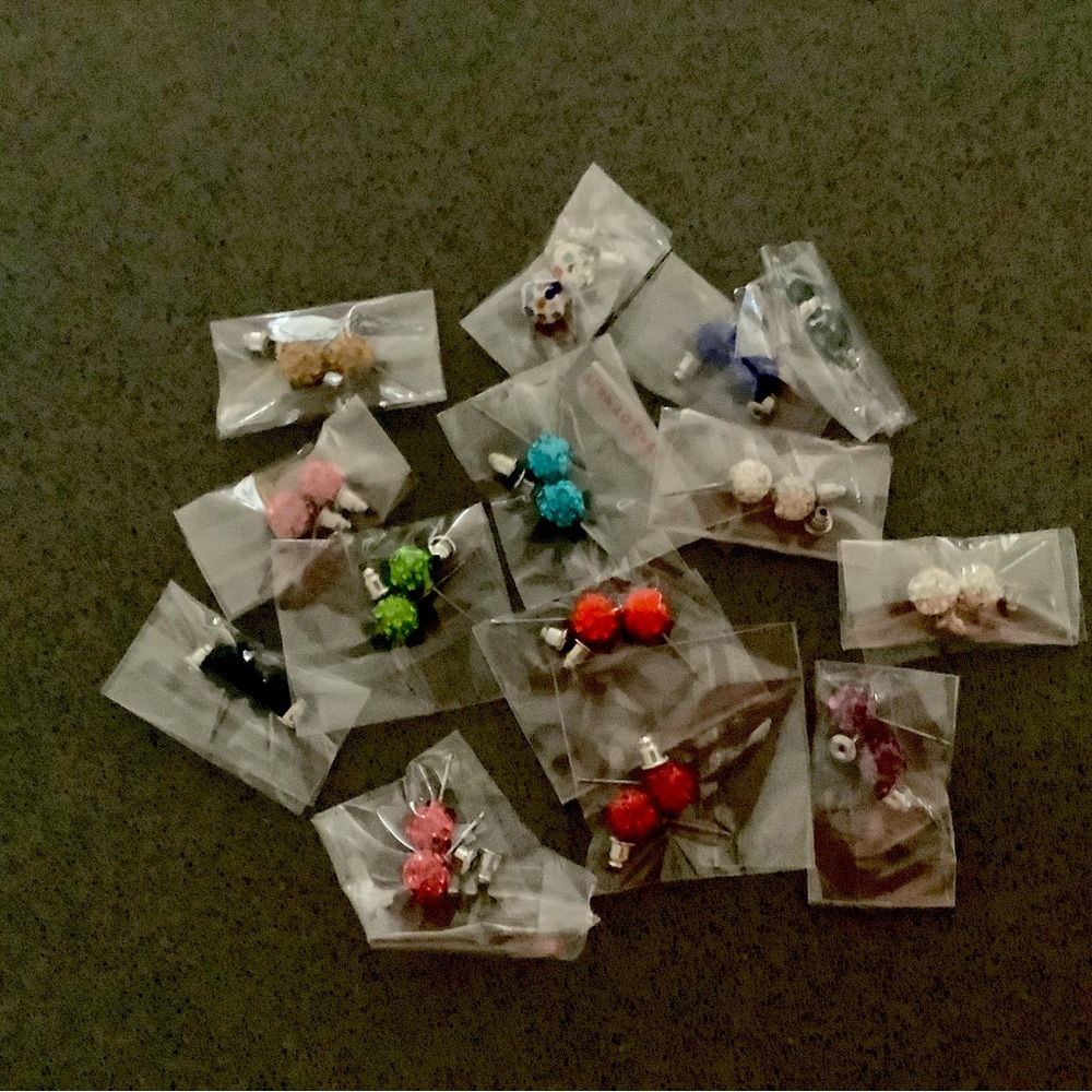 Earrings, fashion, 14 pair